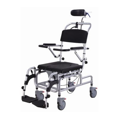 Silla ruedas lavacabezas con inodoro